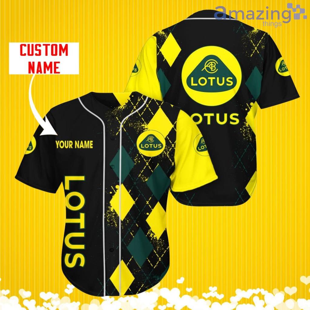 Lotus Sports Logo Jersey Baseball Shirt Custom Name With Diamond Brush Pattern For Men And Women image Lotus Sports Logo Jersey Baseball Shirt Custom Name With Diamond Brush Pattern For Men And Women Product Photo 1