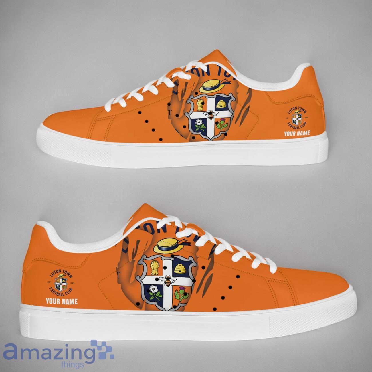 Luton Town EPL Custom Name New Stansmith Shoes Gifts For Fans image Luton Town EPL Custom Name New Stansmith Shoes Gifts For Fans Product Photo 1