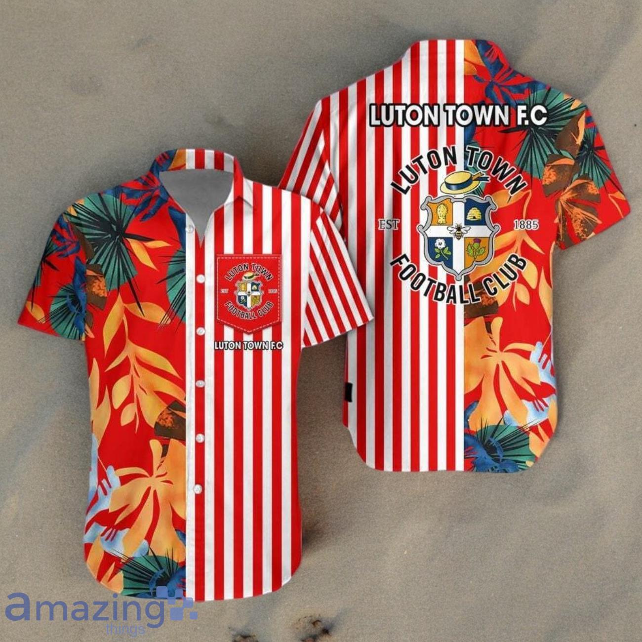 Luton Town Hawaiian Shirt & Short Aloha Beach Summer For Men Women image Luton Town Hawaiian Shirt & Short Aloha Beach Summer For Men Women Product Photo 1