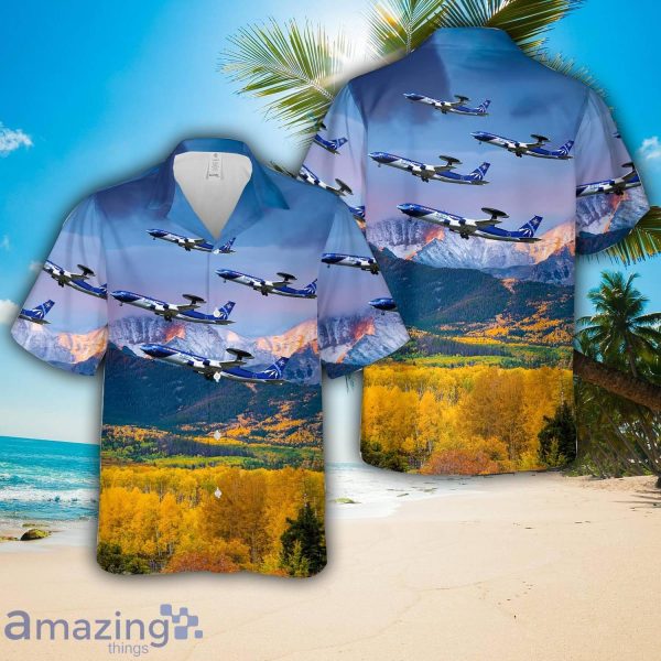 Luxembourg Air Force 50th Anniversary of NATO special schemed AWACS Boeing E-3A Sentry LX-N90442 Hawaiian Shirt 3D Printed Button Shirt Product Photo 1