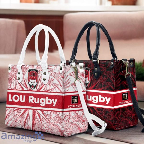 Lyon OU Leather Handbag Custom Name Gift For Women Product Photo 1