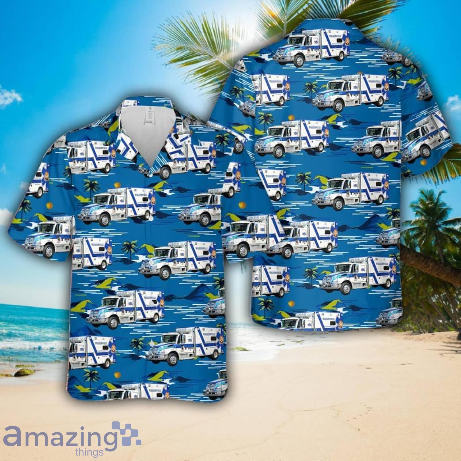 Maryland Walkersville Volunteer Rescue Hawaiian Shirt 3D Printed Button Shirt image Maryland Walkersville Volunteer Rescue Hawaiian Shirt 3D Printed Button Shirt Product Photo 1