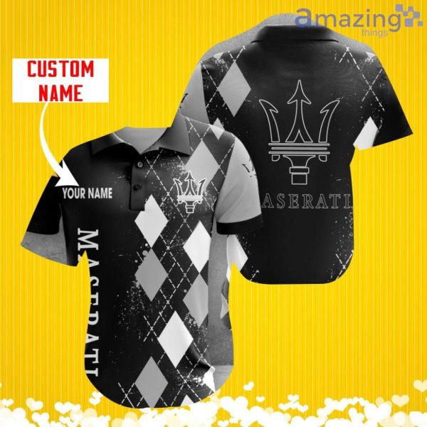 Maserati Sports Logo Jersey Baseball Shirt Custom Name With Diamond Brush Pattern For Men And Women Product Photo 1