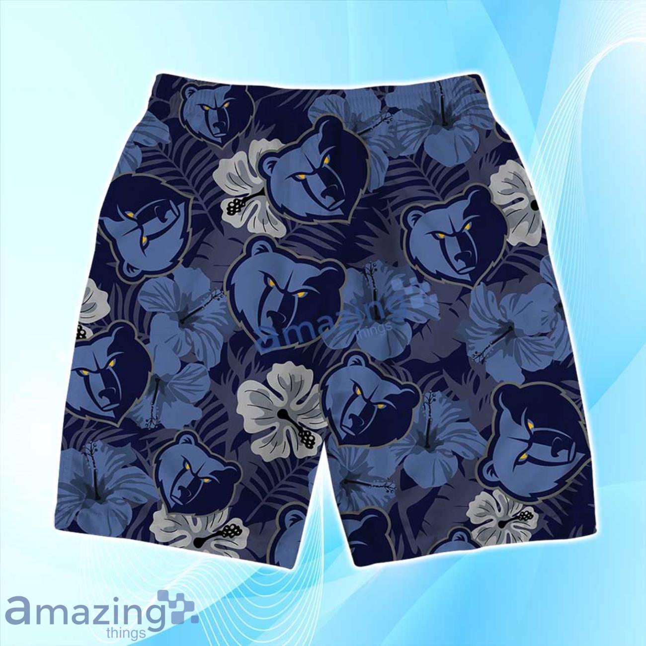Memphis Grizzlies NBA Logo Hawaiian Shirt & Short Summer Beach Vintage image Memphis Grizzlies NBA Logo Hawaiian Shirt & Short Summer Beach Vintage Product Photo 4