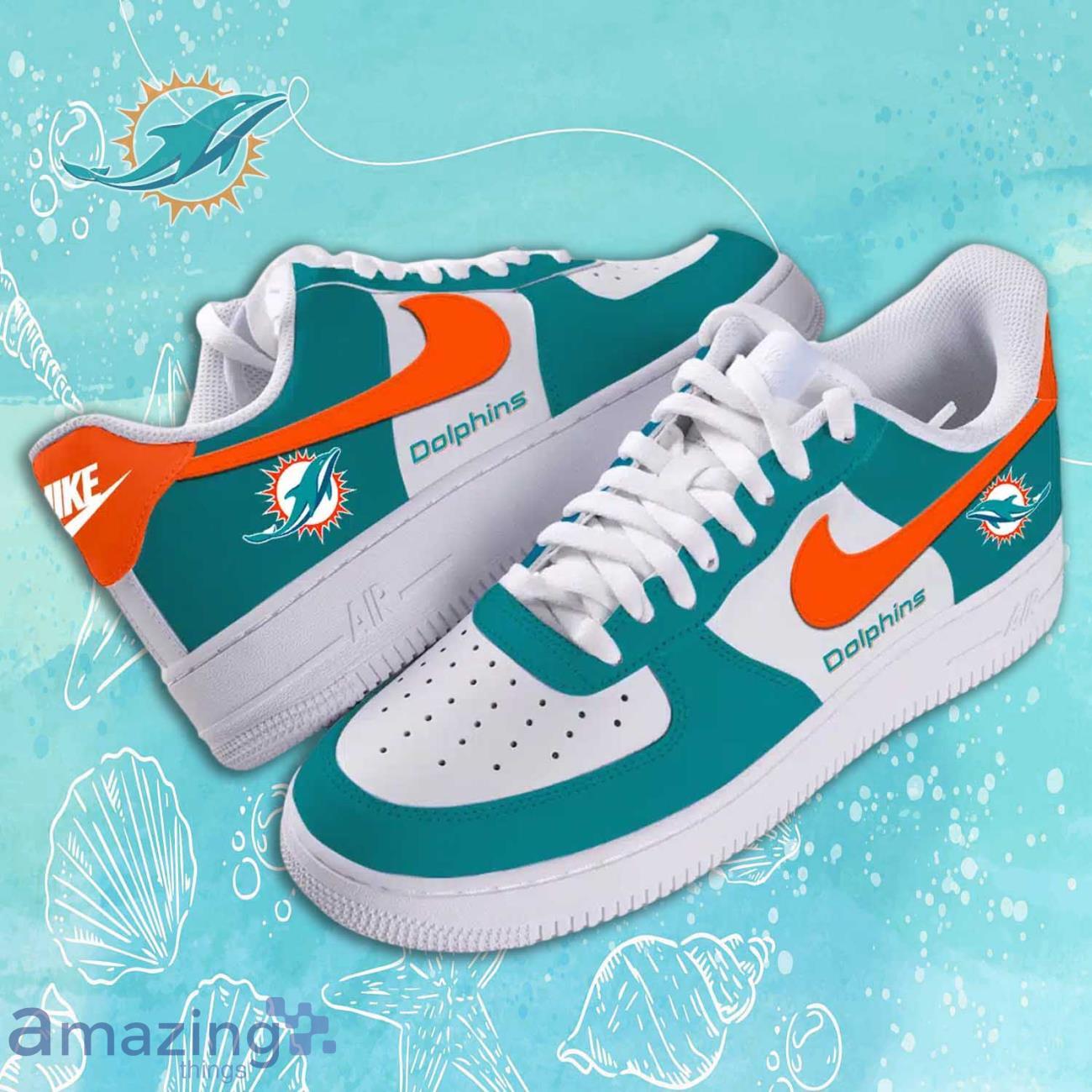 Miami Dolphins Air Force Shoes New Sneaker For Fans Product Photo 1