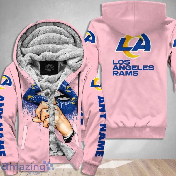 Miami Dolphins Custom Name Shut The F Up Pink 3D Hoodie Shirt Product Photo 2