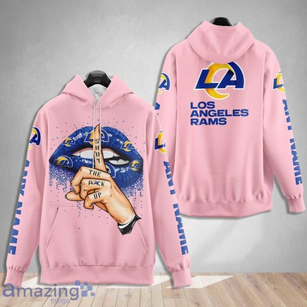 Miami Dolphins Custom Name Shut The F Up Pink 3D Hoodie Shirt Product Photo 1
