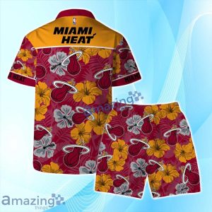 Miami Heat NBA Logo Hawaiian Shirt & Short Summer Beach Vintage Product Photo 2