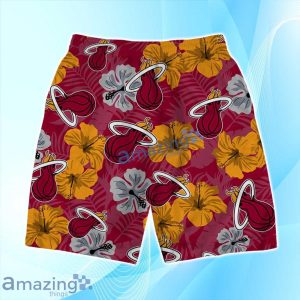 Miami Heat NBA Logo Hawaiian Shirt & Short Summer Beach Vintage Product Photo 4