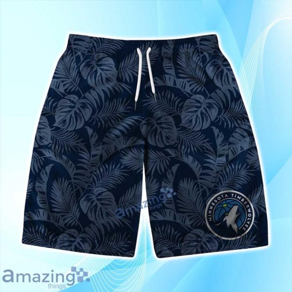 Minnesota Timberwolves NBA Team Logo Basketball Aloha Design Hawaiian Shirt & Short Product Photo 3