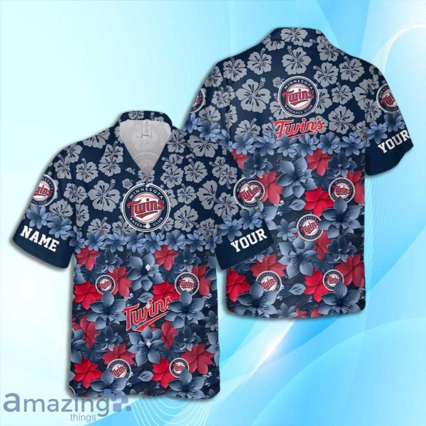 Minnesota Twins MLB Flower Hawaiian Shirt And Short Custom Name For Fans Product Photo 2