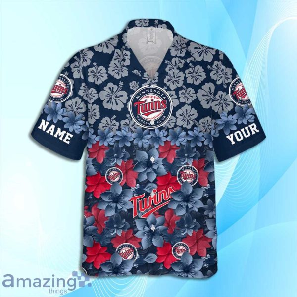 Minnesota Twins MLB Flower Hawaiian Shirt And Short Custom Name For Fans Product Photo 3