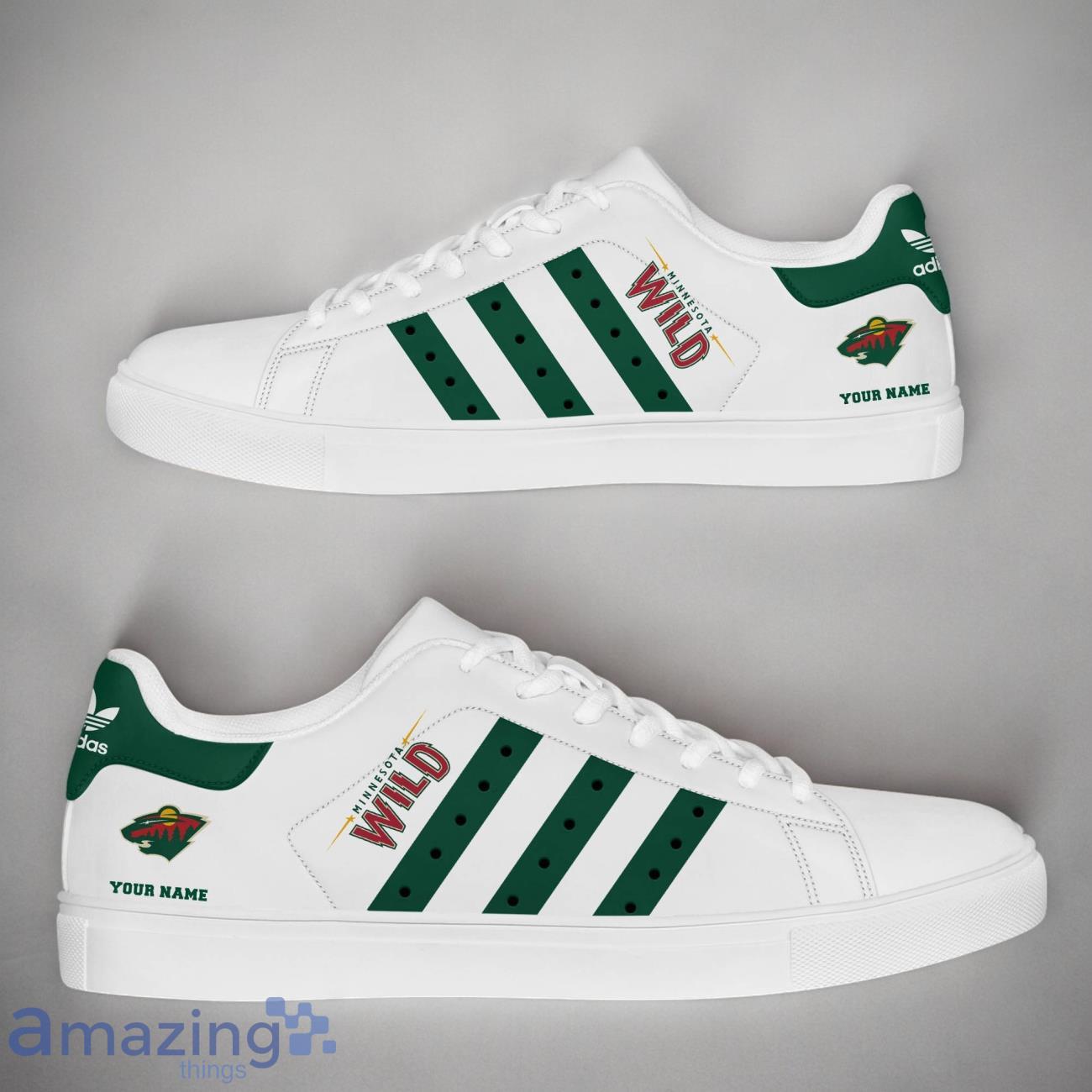 Minnesota Wild NHL Custom Name New StanSmith Shoes Gifts For Fans image Minnesota Wild NHL Custom Name New StanSmith Shoes Gifts For Fans Product Photo 1