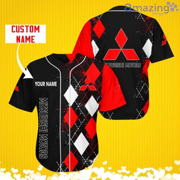 Mitsubishi Sports Logo Jersey Baseball Shirt Custom Name With Diamond Brush Pattern For Men And Women Product Photo 1
