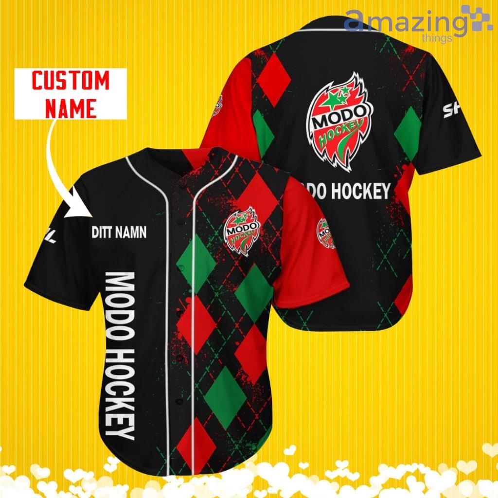 Modo Hockey Sports Logo Jersey Baseball Shirt Custom Name With Diamond Brush Pattern For Men And Women image Modo Hockey Sports Logo Jersey Baseball Shirt Custom Name With Diamond Brush Pattern For Men And Women Product Photo 1