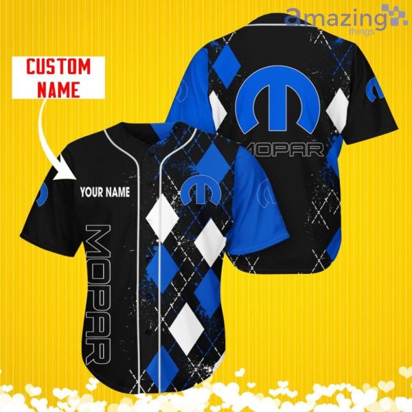 Mopar Sports Logo Jersey Baseball Shirt Custom Name With Diamond Brush Pattern For Men And Women Product Photo 1