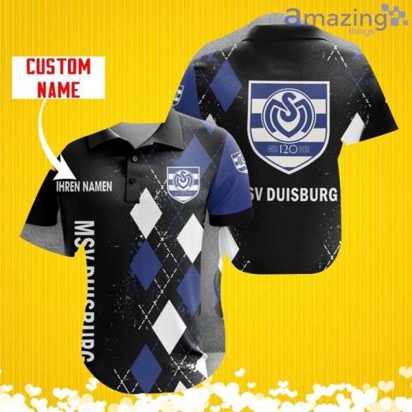 MSV Duisburg Sports Logo Jersey Baseball Shirt Custom Name With Diamond Brush Pattern For Men And Women Product Photo 1