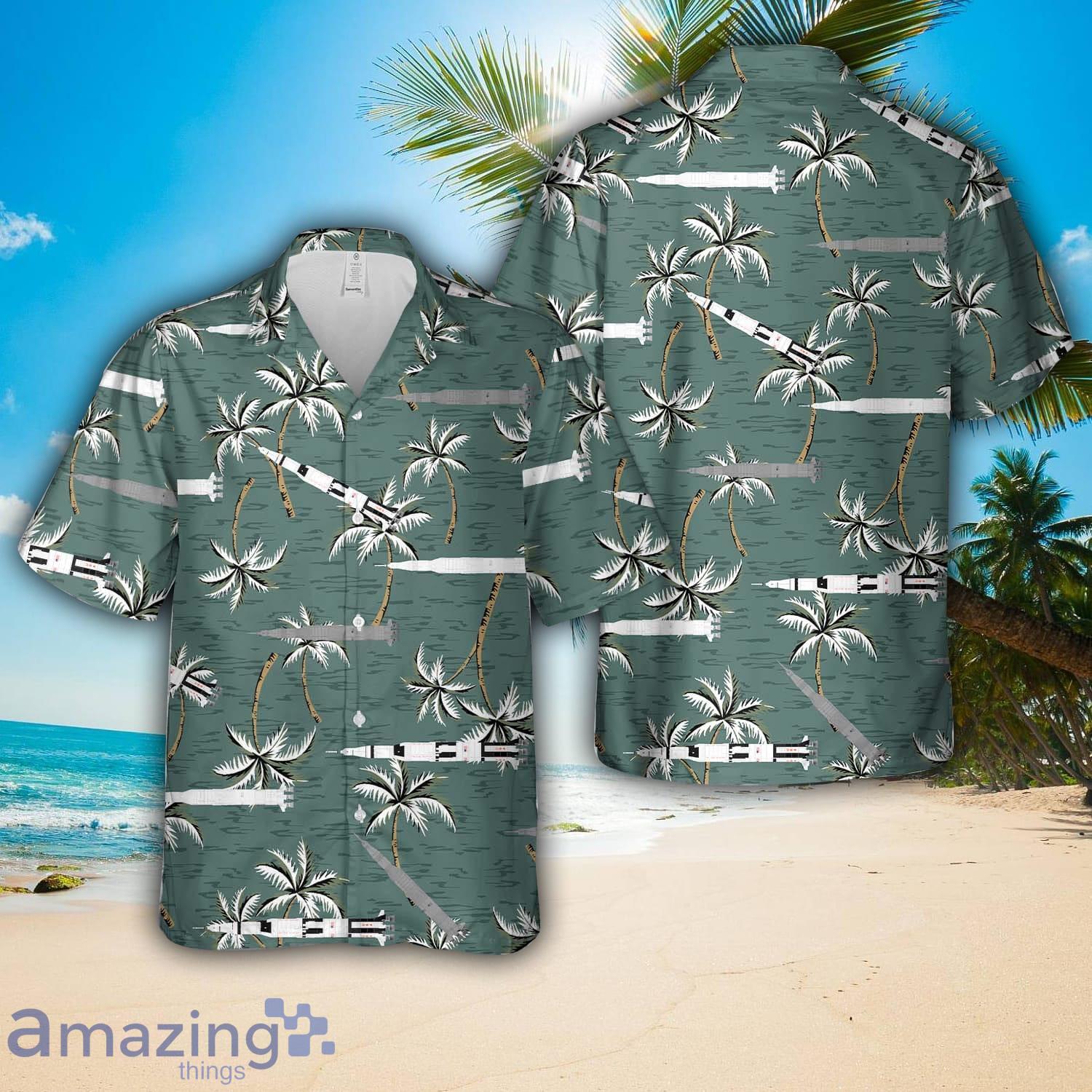 NASA Saturn V Rocket Hawaiian Shirt 3D Printed Button Shirt image NASA Saturn V Rocket Hawaiian Shirt 3D Printed Button Shirt Product Photo 1