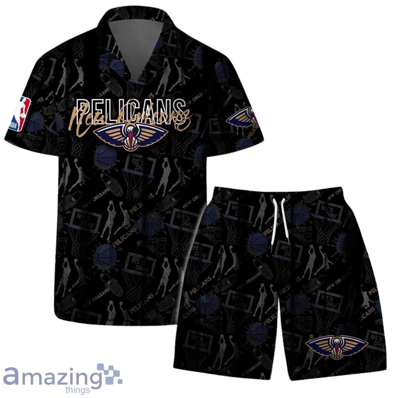 New Orleans Pelicans NBA Logo Basketball Street Style Design Hawaiian Shirt & Short Product Photo 1