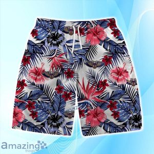 New Orleans Pelicans Team Logo Pattern Basketball Season Hawaiian Shirt & Short Product Photo 3
