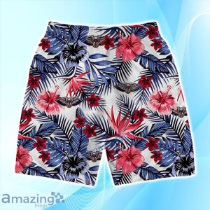 New Orleans Pelicans Team Logo Pattern Basketball Season Hawaiian Shirt & Short Product Photo 4
