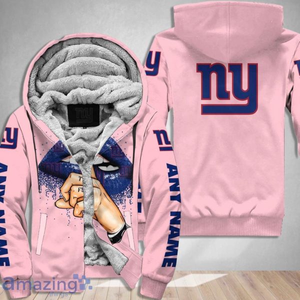 New York Giants Custom Name Shut The F Up Pink 3D Hoodie Shirt Product Photo 2