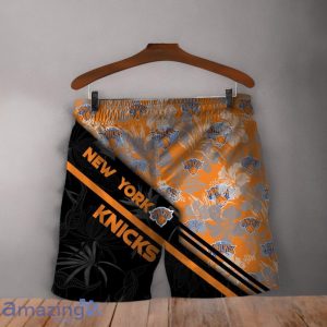 New York Knicks Logo Flower Pattern Hawaiian Shirt & Short Product Photo 4