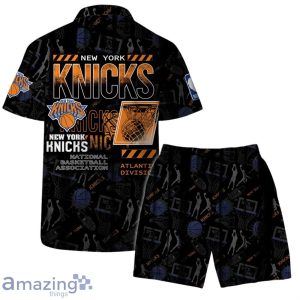 New York Knicks NBA Logo Basketball Street Style Design Hawaiian Shirt & Short image New York Knicks NBA Logo Basketball Street Style Design Hawaiian Shirt & Short Product Photo 2