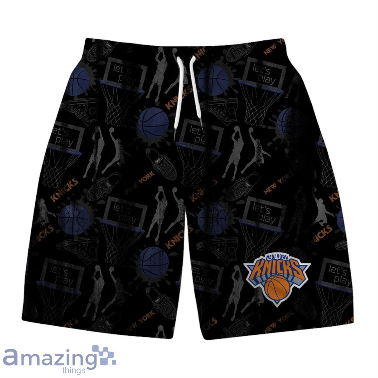New York Knicks NBA Logo Basketball Street Style Design Hawaiian Shirt & Short image New York Knicks NBA Logo Basketball Street Style Design Hawaiian Shirt & Short Product Photo 3