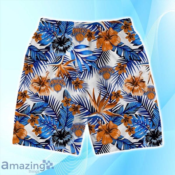 New York Knicks Team Logo Pattern Basketball Season Hawaiian Shirt & Short Product Photo 4