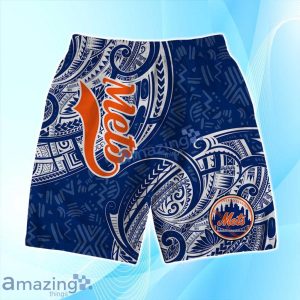 New York Mets Logo Tribal Magic Hawaiian Shirt & Short Summer Beach Product Photo 4