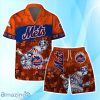 New York Mets MLB Flower 3D Aloha Summer Hawaiian Shirt & Short