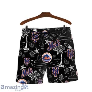 New York Mets MLB Logo Tropical Design Hawaiian Shirt & Short Product Photo 3