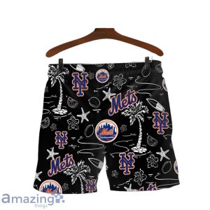 New York Mets MLB Logo Tropical Design Hawaiian Shirt & Short Product Photo 4