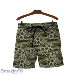 New York Yankees Logo Camo Pattern 3D Hawaiian Shirt & Short Product Photo 3