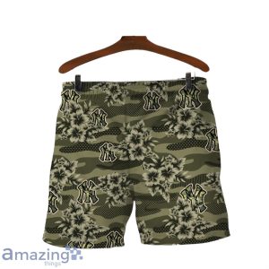 New York Yankees Logo Camo Pattern 3D Hawaiian Shirt & Short Product Photo 4