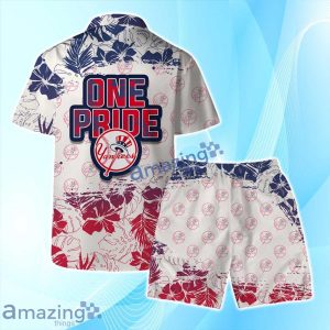New York Yankees MLB Logo One Pride Hawaiian Shirt & Short Summer Beach Product Photo 2