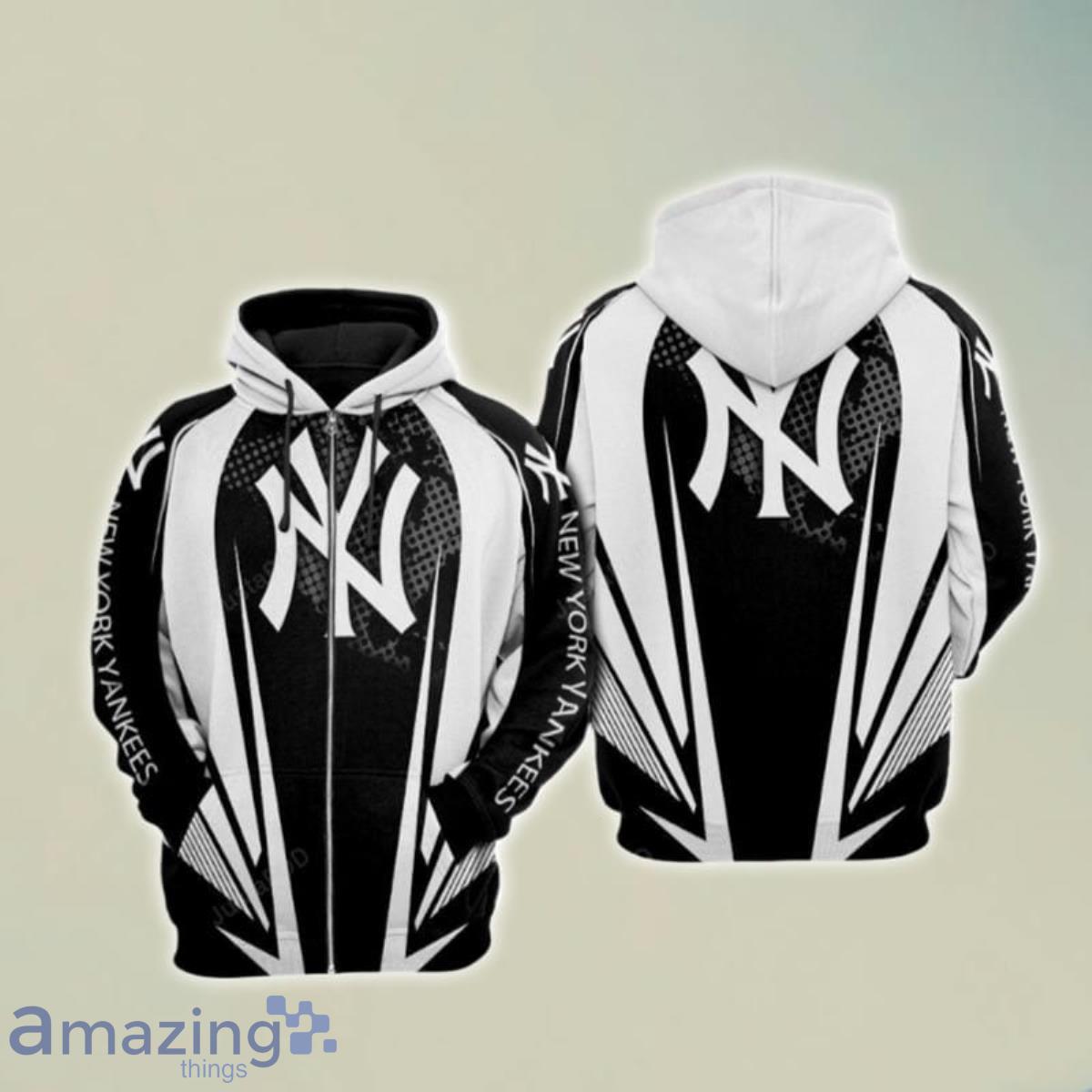 New York Yankees Nfl Football Big Logo Black White 3D Hoodie Best Gift image New York Yankees Nfl Football Big Logo Black White 3D Hoodie Best Gift Product Photo 1