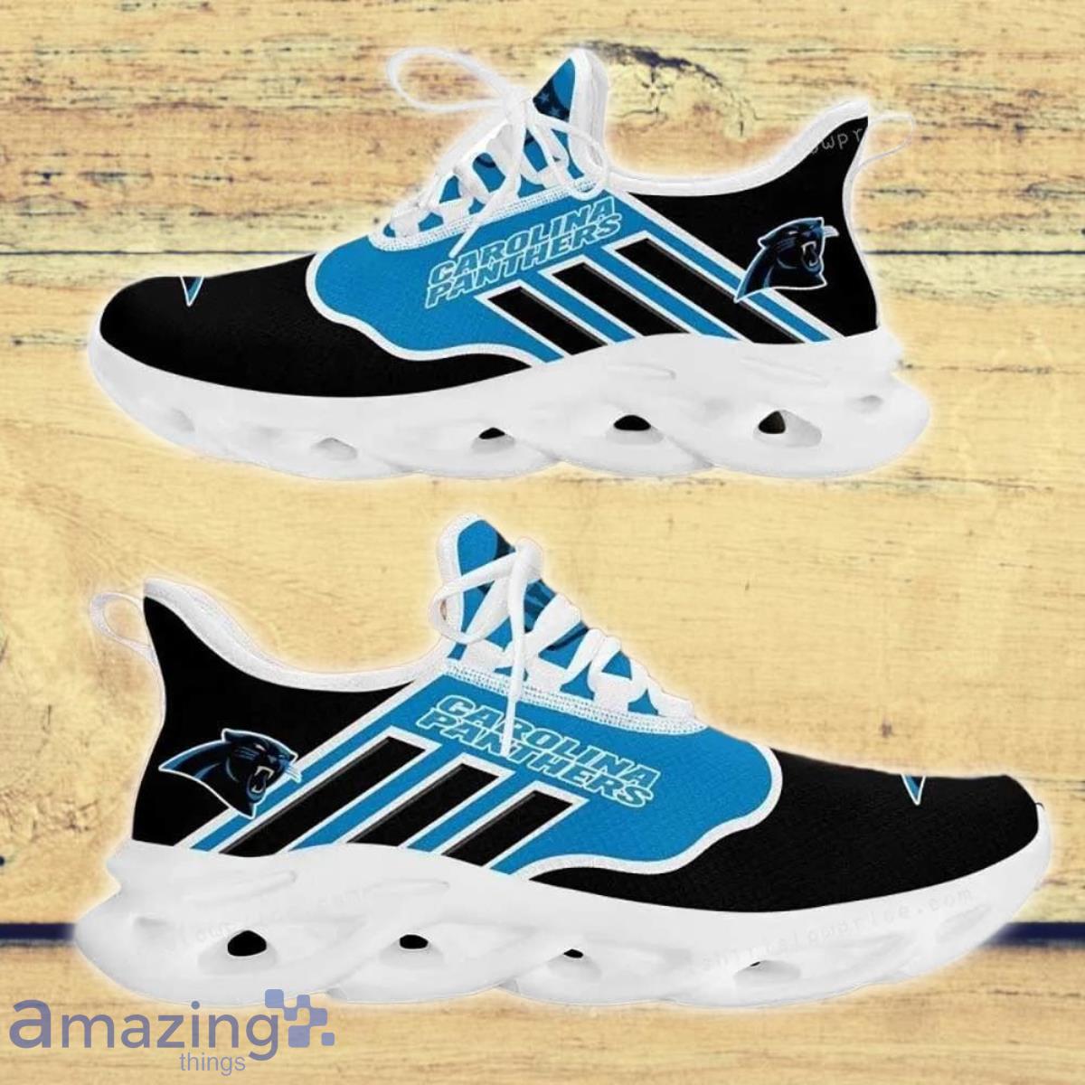 NFL Carolina Panthers Blue Black Max Soul Sneakers Running Shoes Impressive Gift image NFL Carolina Panthers Blue Black Max Soul Sneakers Running Shoes Impressive Gift Product Photo 1