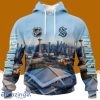 NHL Seattle Kraken Personalized Arena Skyline Design 3D Hoodie All Over Print Designed Part For Fans