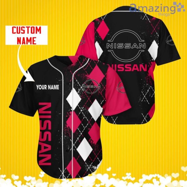 Nissan Sports Logo Jersey Baseball Shirt Custom Name With Diamond Brush Pattern For Men And Women Product Photo 1