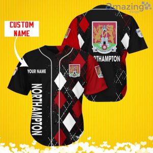 Northampton Town F.C Sports Logo Jersey Baseball Shirt Custom Name With Diamond Brush Pattern For Men And Women Product Photo 3