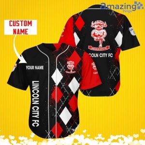 Lincoln City F.C Sports Logo Jersey Baseball Shirt Custom Name With Diamond Brush Pattern For Men And Women Product Photo 1