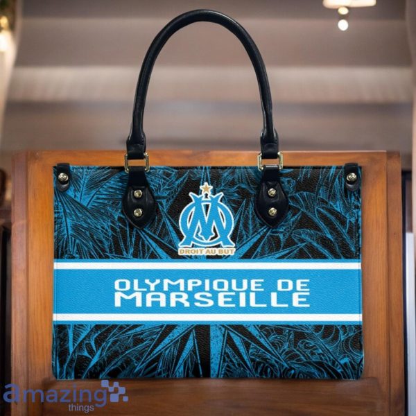 Olympique De Marseille Leather Handbag Custom Name Gift For Women Product Photo 2