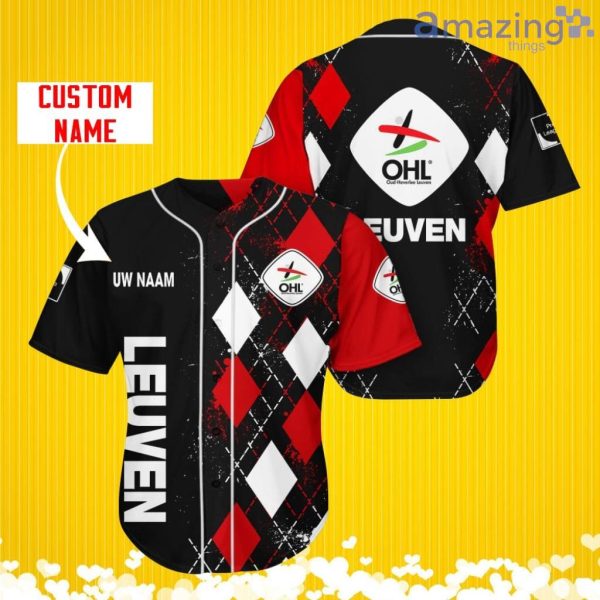 Oud-Heverlee Leuven Sports Logo Jersey Baseball Shirt Custom Name With Diamond Brush Pattern For Men And Women Product Photo 1