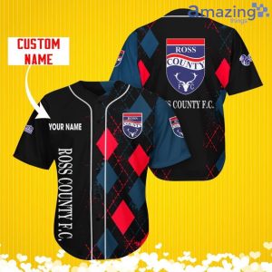 Ross County Sports Logo Jersey Baseball Shirt Custom Name With Diamond Brush Pattern For Men And Women Product Photo 2