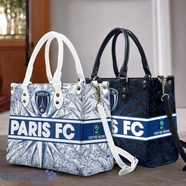 Paris FC Leather Handbag Custom Name Gift For Women Product Photo 1