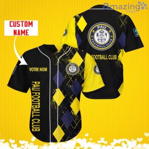 Pau Football Club Sports Logo Jersey Baseball Shirt Custom Name With Diamond Brush Pattern For Men And Women Product Photo 1