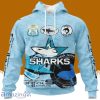 Personalized Nrl Cronulla-Sutherland Sharks Special Retro Logo Design Hoodie 3D All Over Print Vintage For Big Fans
