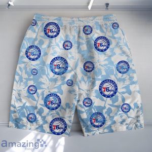 Philadelphia 76ers - NBA The Land Of Sunshine Pattern Hawaiian Shirt And Short Product Photo 4